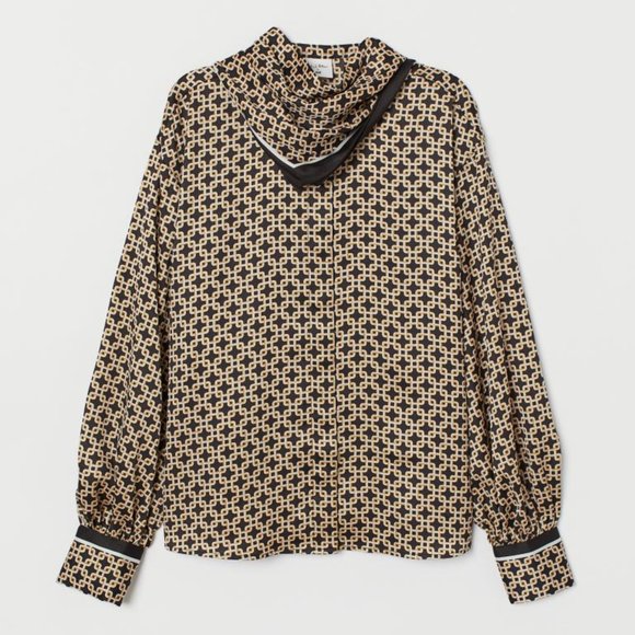 RICHARD ALLAN x H&M: Satin Blouse with Scarf - Picture 5 of 10